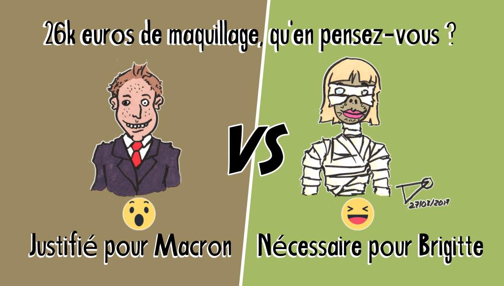 Justifié pour Macron (O_o) VS Nécessaire pour Brigitte (xD)