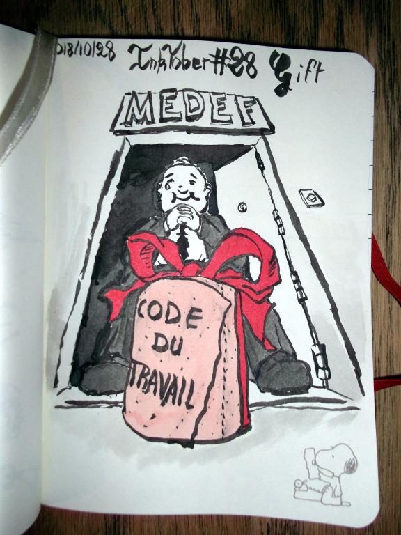 The MEDEF finds the labor code, in the form of a roll of paper toilet, deposited on its doorstep.